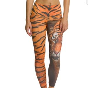 Om Shanti Tiger Print Leggings
